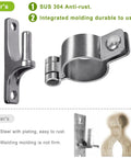 Heavy Duty Wall Mount Gate Hinge Set Stainless Steel 60mm Rustproof Gate Hardware for wood or concrete posts with SUS 304 anti-rust finish.