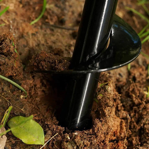 Heavy Duty Garden Auger Drill Bit 4 Inch By 12 Inch Spiral Bulb Planter Tool No Sweat For Seedlings And Bedding Plants Easy Planter Umbrella Hole Digger Solid Shaft Post Hole Digger For Three Eighths Inch Hex Drive Drills digging soil