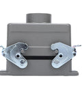 Front view of Beefy Heavy Duty Aviation Connector 16 Core With Screw Connection For Marine And Stage Equipment Silver Plated Contacts.