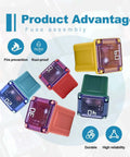 Auto Fuse Kit 10 Piece Pack 20A 30A 40A 50A 60A Box Fuses Tall Standard And Low Profile For Cars Trucks SUVs