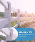 Heavy Duty Galvanized Fence Bracket Kit 20 Pack For 2x4 Wood Rails And Posts Includes 140 Stainless Steel Screws Deck Railing Connectors For Pickets Fences Porches DIY Friendly installed on white fence.