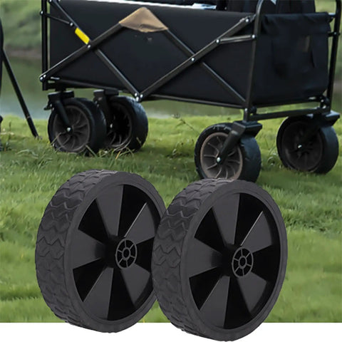 5 Inch Replacement Caster Wheels For Utility Folding Wagon Cart And Shopping Cart Dope Plastic Spare Wheels in foreground