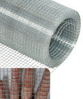Built Tough Galvanized Hardware Cloth Mesh Roll For Chicken Coops And Backyard Critter Shields Rabbit Snake Gopher Shield Wire Screen Yard Ready Setup 16 By 20 Foot 19 Gauge Quarter Inch with hand for size reference.