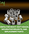 Kickass Heavy Duty One Inch Outside Diameter By Point Four Zero Inner Eight Inch Low Carbon Steel Tube Spacer Ten Pack Seamless Metal Rings on display.