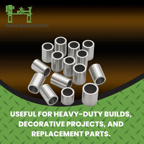 6061 T6 Aluminum Spacer Tubes One Half Inch Outer Diameter By Quarter Inch Inner Bore 36 Inches Long Round Dividers 10 Piece Kit arranged on a surface.