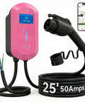Level 2 Ev Charger To Smoothly Top Off Your EV Battery With 50Amp And 12Kw Raw Juice 240V Hardwired Hookup with 25' cord.