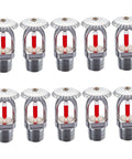 Top Tier Fire Sprinkler Head Set With Quick 155 Degree Trigger And Upspray Water Design Using Half Inch Threads For Homes Or Shops Wanting Badass Safety Gear That Actually Works Flawlessly, set of 10 copper heads.