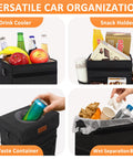 Back Seat Hanging Car Trash Can With Lid Leak Proof Automotive Garbage Bin used for drinks, snacks, and waste separation