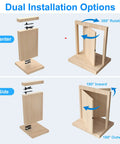 Hidden Door Hinge With Dual Bearing For Silent Operation Heavy Duty Conceal Hinge assembly showing 360-degree and 180-degree rotation options.
