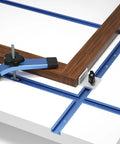 Premium Strike Two Pack Twenty Four Inch Extruded Anodized Aluminum T Tracks With Hold Down Clamps And Screws used with a wood frame.