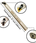 ASZLBYM 3/4 in lathe internal boring bar tool holder, 8 in total length, with WNMG432 carbide insert