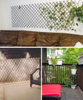 Expandable Willow Lattice Fence Panel Plant Support Garden Trellis For Climbing Vines Ivy Roses Cucumbers Clematis Outdoors Yard 36x92 Inch 1 Piece Easy Install And Durable displayed indoors and outdoors with plants.