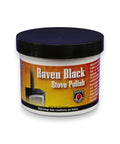 Raven Black Stove Polish Paste For Cast Iron And Steel Non Toxic Water Based Wax And Pigment 4 Oz Easy To Apply Buff to Finish