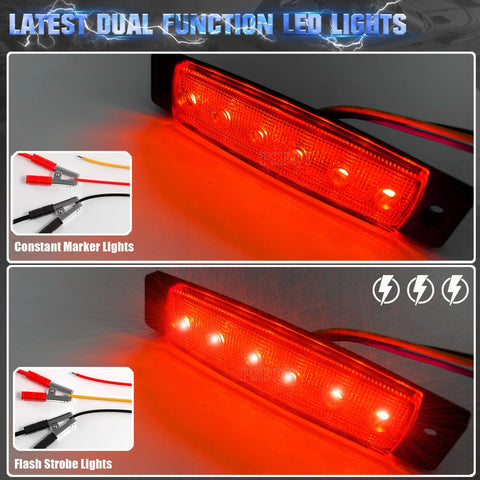 3.8 Inch LED Rock Lights With Strobe And Steady Modes Waterproof Underbody Kit for offroad rigs showcasing strobe and marker modes