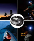 Rechargeable LED Headlamp 3 Pack For Camping And Hiking Boss Bright with 5 Modes in various outdoor settings