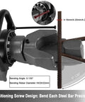 Heavy Duty Electric Rebar Bender Machine 1200W Hydraulic Steel Bar Bender for precise bending angles up to 130 degrees.