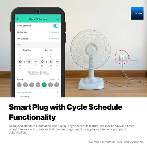 Smart Energy Plug 15A With LoRa Range Up To A Quarter Mile Real Time Power Monitoring for fan scheduling