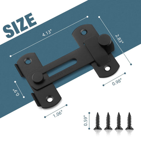 Stainless Steel Barn Door Gate Latch 2 Pack For Outdoor Wooden Fence Gates And Small Sliding Doors Built To Last With A Black Finish