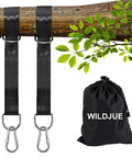 Heavy Duty Tree Swing Straps Kit 2200 Lb Capacity, 5 Ft Extra Long Straps With Safe Lock Carabiner Hooks and Carry Pouch on Tree