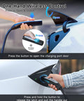 One-Hand Wireless Control for Heavy Duty Level 2 Ev Charger For Tesla With Nacs Cord and Nema 14-50 Plug at Forty Amps.