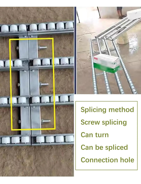 Stainless Steel Frame Unloading Pulley With ABS Plastic Skate Wheels splicing method and screw splicing detail for conveyor