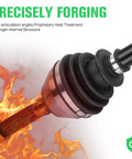 Beefy Front CV Axle Set For Polaris Sportsman 400 500 600 700 4x4 ATV Replacement Half Shaft 4340 Chromoly Steel in flames