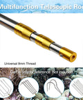Retractable Fishing Gaff Stainless Steel 6 Foot Telescopic Gaff Pole with 8mm screw hole for harpoon rigs