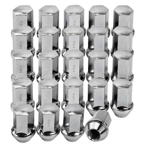 Beefy 24 Piece M14x1.5 Lug Nuts Replacement For Silverado Tahoe Suburban Escalade XT5 XT6 Chrome 7 8 Hex 1.77 Inch OAL