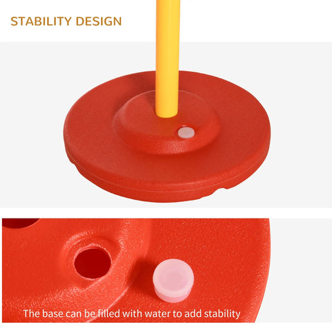 Dog Agility Training Kit Outdoor Obstacle Course Starter Set base with water-fillable stability feature