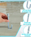 J Bolt With Nut 3/8 Inch 16 Coarse Thread 5 Inch Galvanized Steel Concrete Anchors For Wood And Concrete Projects Post Fasteners