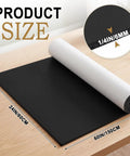 Straight Up Rock Solid Self Adhesive Neoprene Foam Sheet 24 By 60 Inch shown on a table showcasing dimensions.