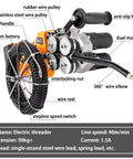 Job Ready Cordless Wire Threading Machine With Twin Batteries And Infinite Speed Tweaks For Zero Sweat Conduit Pulling Electrical Runs And Quick Reno Grind Sessions, showcasing dual motors and wire reel.