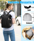 Ultra Portable Pop Up Mosquito Tent For Camping And Travel Easy Foldable Mesh Net in a compact disc inside a backpack