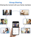 Group sharing feature on Wireless Doorbell Camera With Chime 2K QHD Video Two Way Audio Motion Detection displayed on smartphone