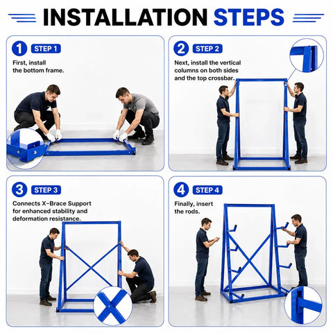 Built Like A Tank Four Tier Cantilever Rack For Heavy Lumber And Pipe Storage Made From Strong Alloy Steel Holding Up To Two Thousand Four Hundred Pounds For Garage Workshop Daily Grind