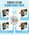 Delta 13 Series Trim Kit Replacement for R10000 Valve compatibility display