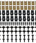 100 Piece Automotive Screws And Bolts Kit For Engine Under Cover Splash Shield Guard And Fender Liner Push Retainer Clips U Nuts And Plastic Rivet Fasteners For Car Body Repair