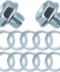 12 Piece Transmission Drain Plug With Gasket Kit For Toyota And Lexus Vehicles M10 1 5 Thread Blue Zinc Plugs Easy Install