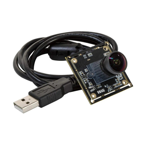 1080P Low Light WDR USB Camera Module with Microphone, Ultra Wide 160 Degree Fisheye Lens, USB 2.0, 3 Foot Cable displayed