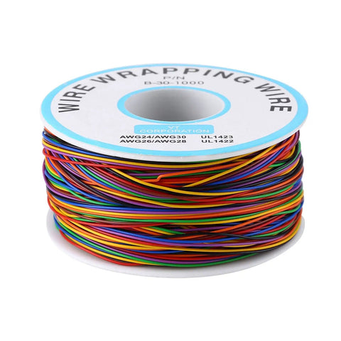 250M 8 Wire Colorful Electrical Wire Insulation Wrapped Copper Test Cable 30 AWG Flexible Jumpers on spool for projects