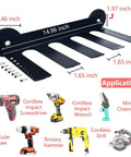 Magnetic Power Tool Organizer With 2 Heavy Duty Hooks And Drill Tools Holder For Garage Or Workshop, Steel Pegboard Mount