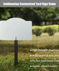8 Inch Sublimation Yard Sign Blanks Stakes 5 Pack Aluminum Double Sided Printable Garden Ground Signs Heat Press Ready DIY Crafts