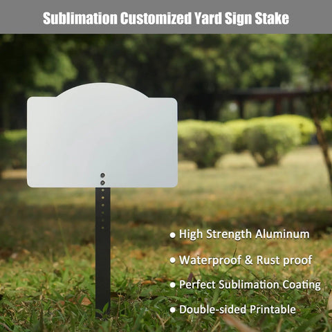 8 Inch Sublimation Yard Sign Blanks Stakes 5 Pack Aluminum Double Sided Printable Garden Ground Signs Heat Press Ready DIY Crafts