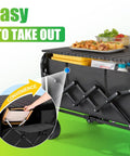 Heavy Duty Collapsible Wagon Cart With 31.5x17 Inch Tabletop, 500 Lb Capacity, All Terrain Folding Cart With Brakes And Swivel Wheels