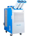 Industrial Grade Portable Air Conditioner With Triple Cold Air Nozzles To Crush Summer Heat Fast Covers Two Thousand Six Hundred Square Feet For Workshops And Server Rooms Features Quick Clean Washable Filters And Rolls Anywhere You Need It.