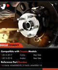 Close-up of Two Pack Rear Wheel Bearing And Hub Assembly With ABS And 5 Lug Fit For Toyota Camry 2012 To 2017 And Avalon 2013 To 2018