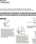 Pop Up Drain Stopper Assembly With Lift Rod And Overflow For Bathroom Vanity Sink installation instructions