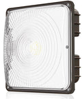 40W LED Canopy Light 5600LM Daylight 5000K IP65 Waterproof 120-277V UL Listed shown front view with textured lens