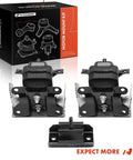 Beefed Up Three Piece Engine And Transmission Mount Set Direct Fit For Chevrolet Silverado 1500 2500 3500 Tahoe Suburban Avalanche GMC Sierra 1500 Yukon And Cadillac Escalade Replacement A5365 A2811, showing front view
