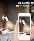 Three Color Temperature Adjustable LED Ceiling Spotlight Flush Mount With Directional Beam shown in a bedroom setting